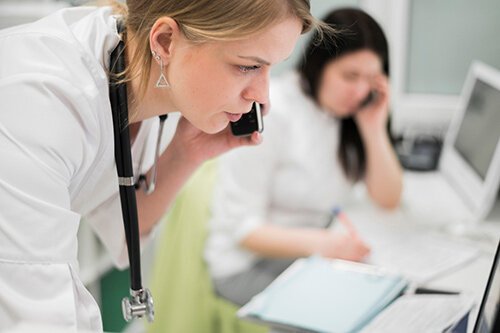 Healthcare Professional with Patient