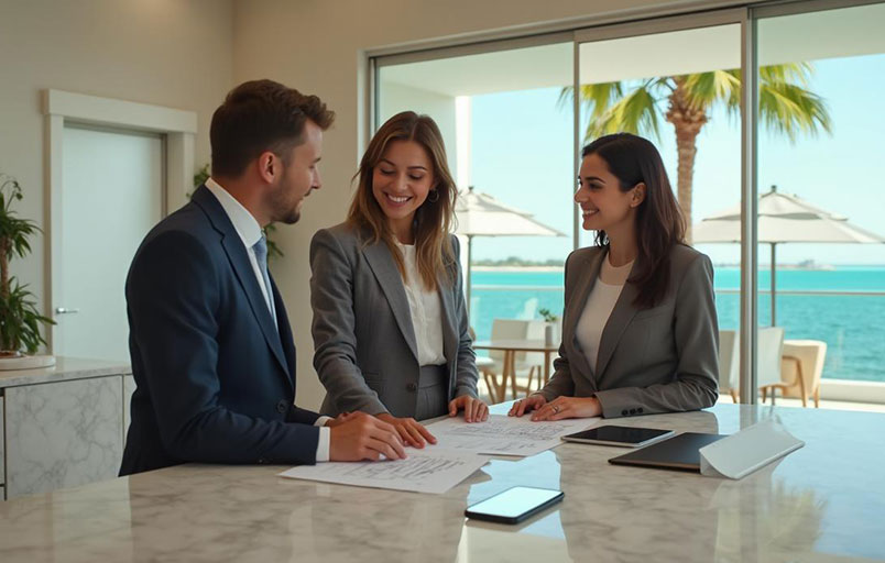 Real Estate Professional Using AI Assistant